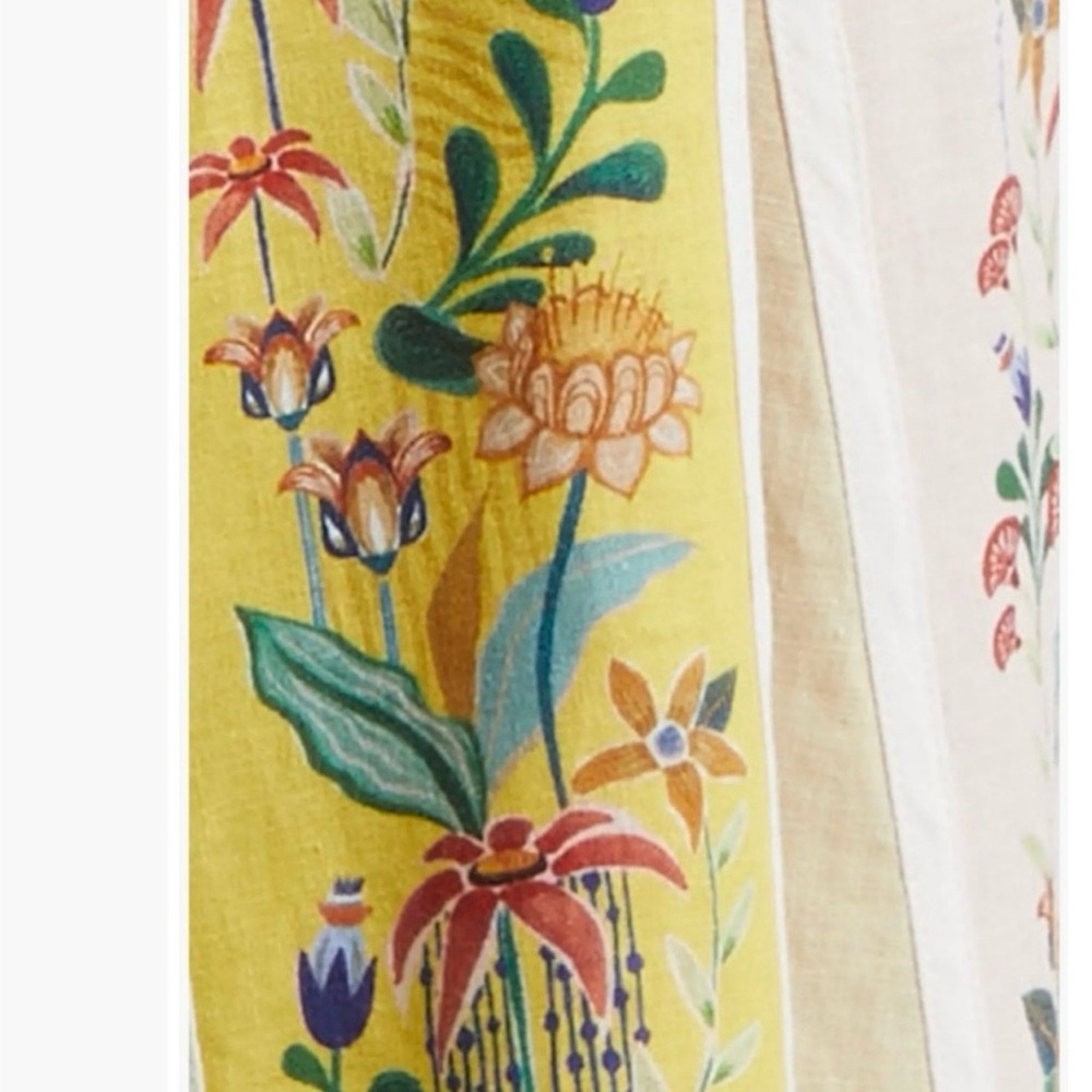FARM RIO Floral Panel Maxi Dress in Green, Yellow & Pink - Picture 5 of 7